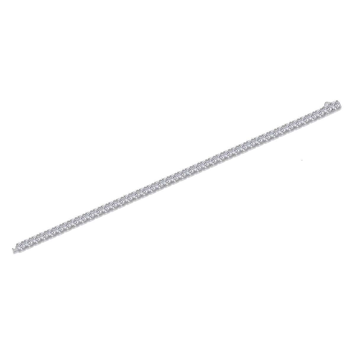 Moissanite 3-6.5mm Tennis Bracelet with Open Box Closure in 925 Sterling Silver - Wholesale Jewelry
