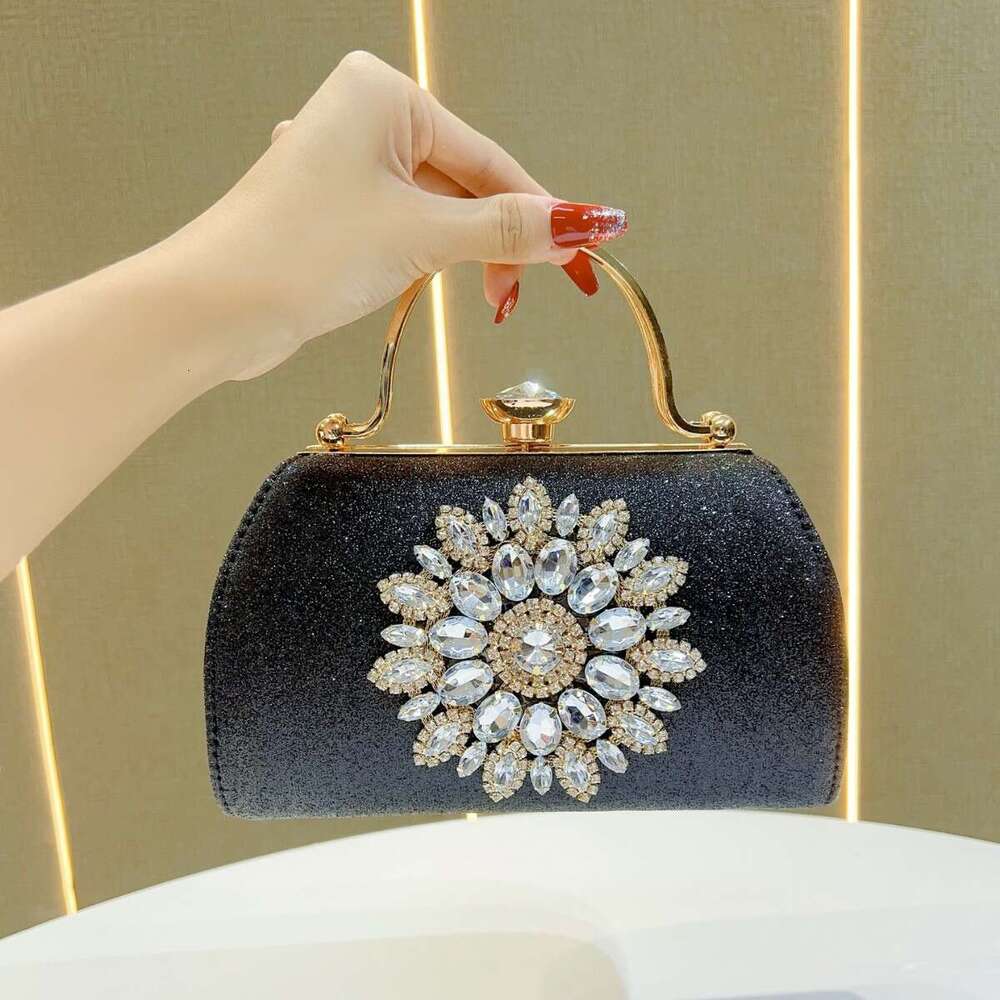 Dinner Bag New Box Banquet Full Of Water Diamond Inlaid Sunflower Women S Evening Dress Single Shoulder Crossbody Bag KQ