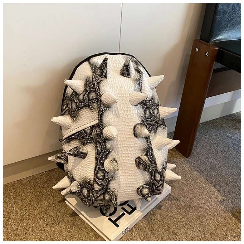 Hedgehog Pattern Backpack School Outdoor Funny Personality Riding Backpacks Creative Bags For Women Men Large Capacity Bag