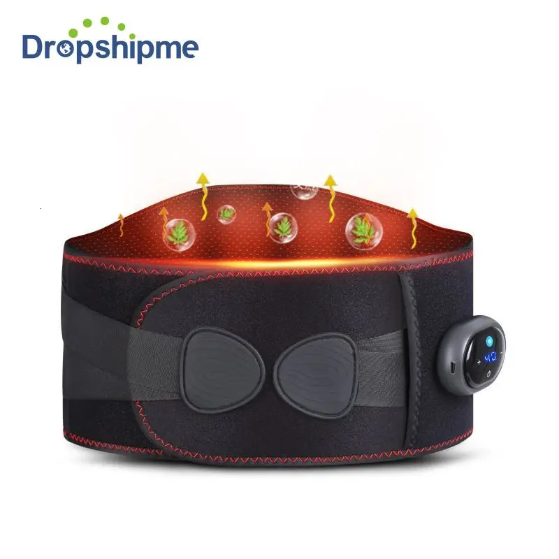 1 Pc Waist Massager Electric Lumbar Heating Belt Multi-gear Adjustment Portable Heat Massage Waist Brace Waist Support Belt 250424