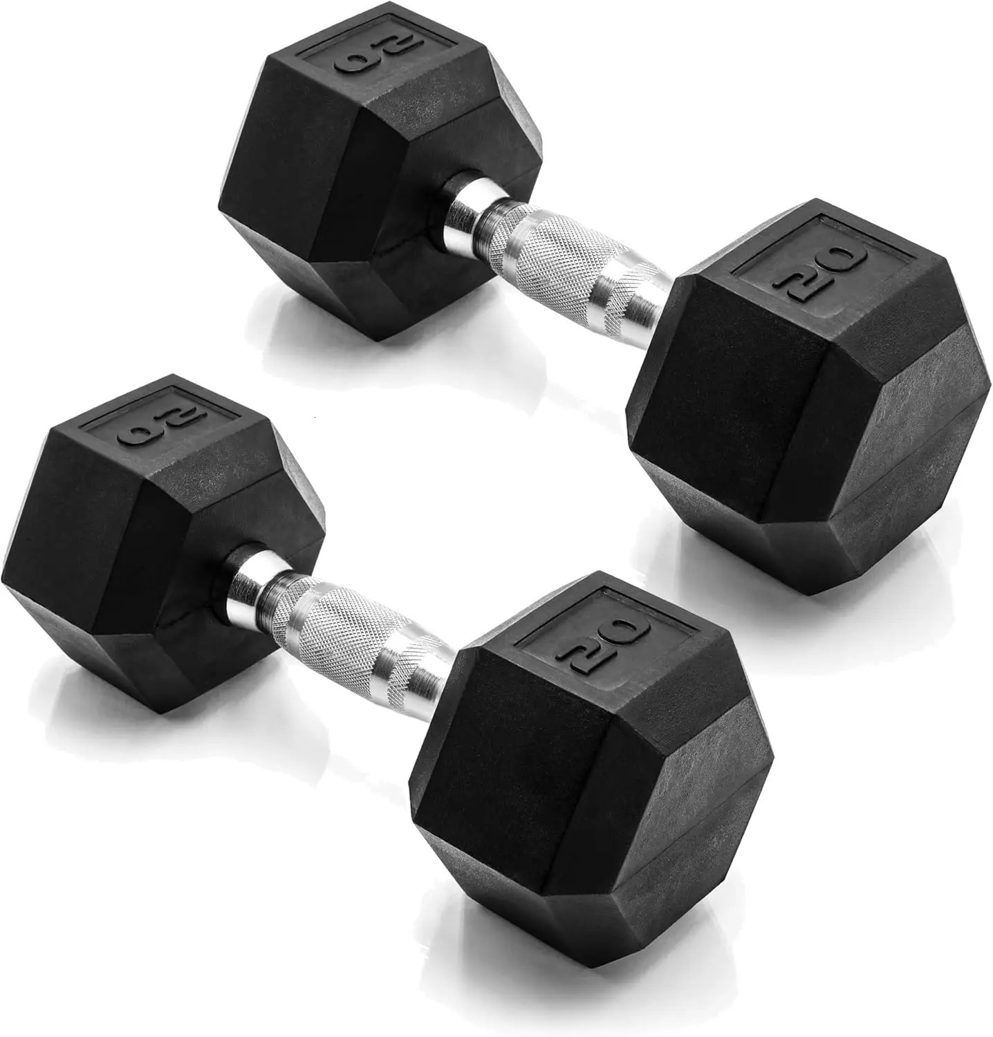 Chrome plated dumbbell weight 20 pounds - yes 250430