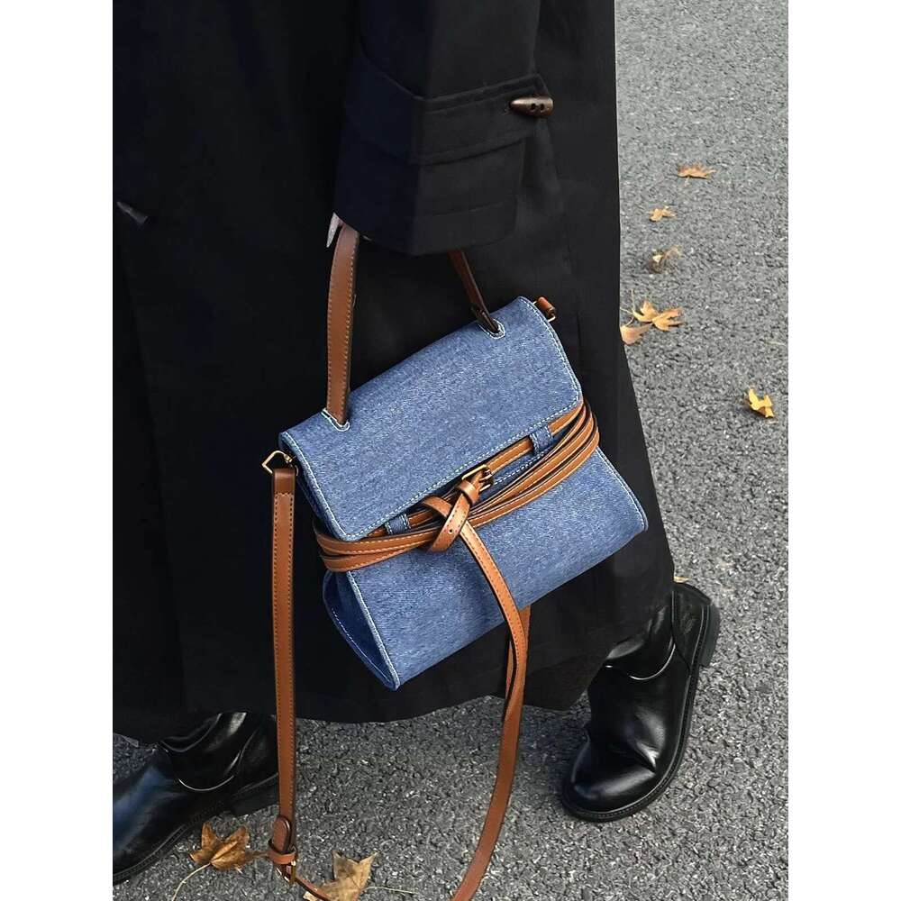 SUNNY BEACH Small Jeans Shoulder Bag Denim Blue Handbags Women Armpit Female Holiday Tote Brand Designer
