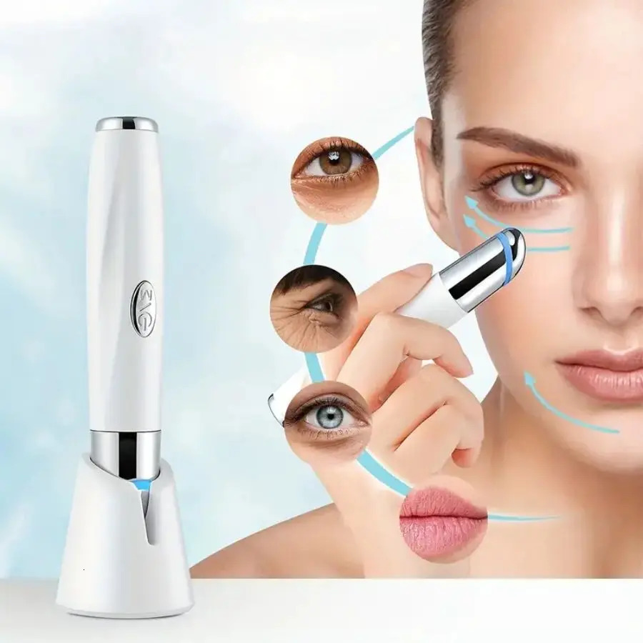 Eye Massage Beauty Device LightenDark Circles compress 3 Color LEDPon Therapy Heated Vibrator ElectricEye Massager 250422