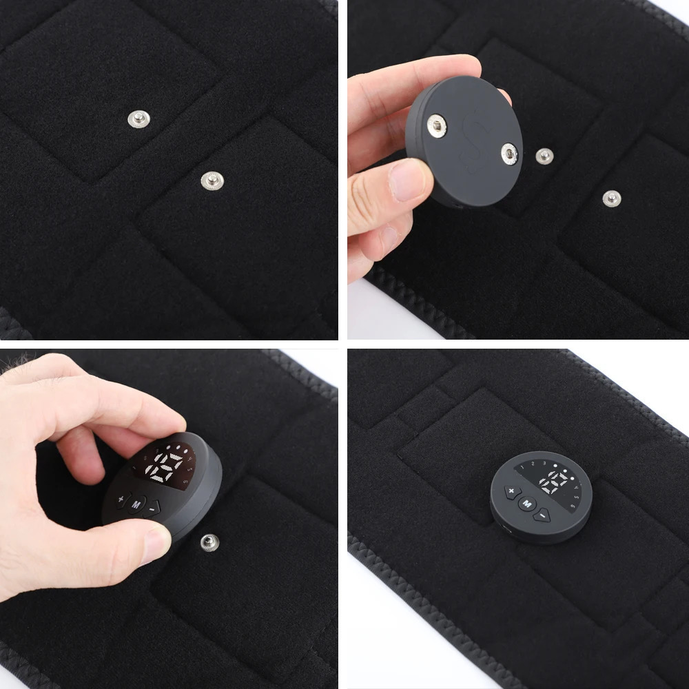 Abdominal Massager Muscle Toner Abdominal Toning Belt Electric USB Recharge Fitness Training Gear Ab Trainer Fitness Equipment 250424