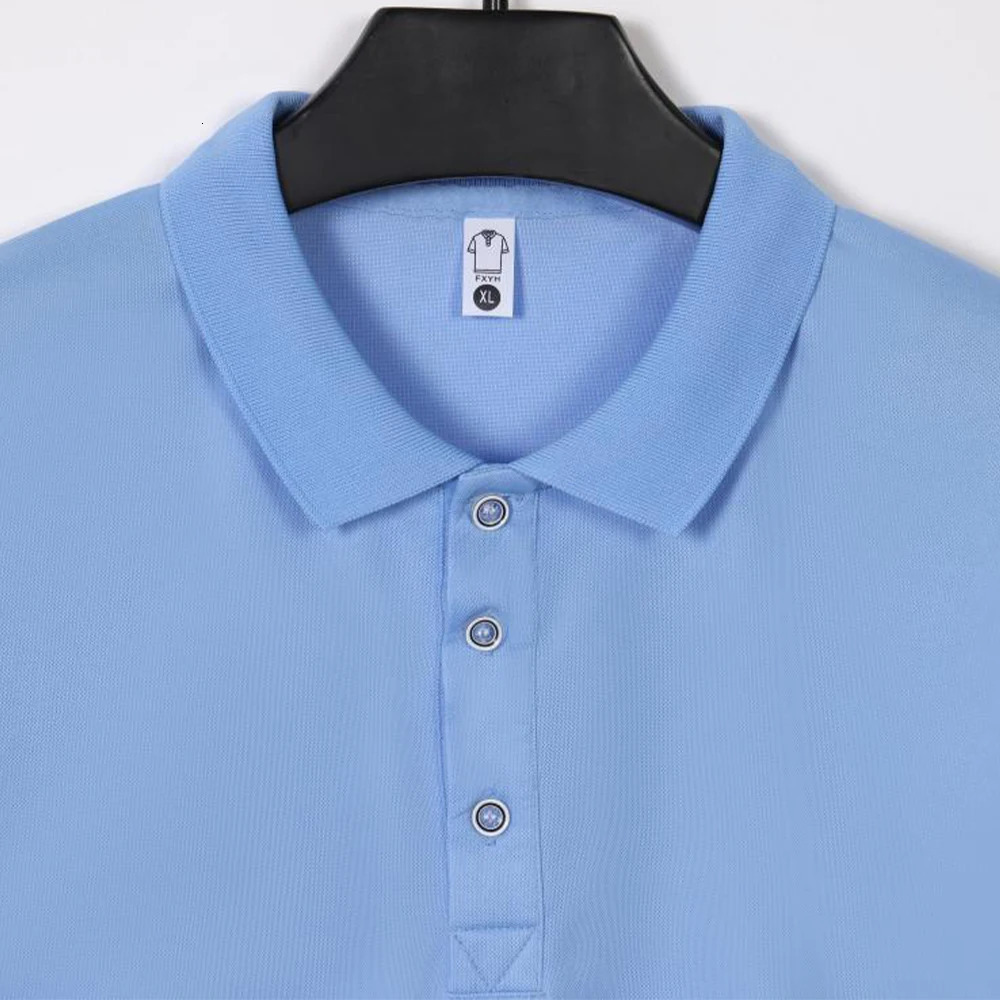 Black Classic Uniform Polo T-shirt Mens Wholesale Bulk Summer Formal Collar T-shirt Mens Casual Camiseta Polo De Hombre 250428