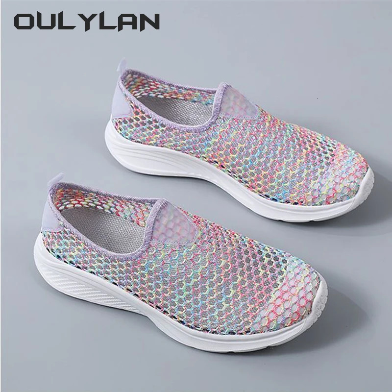 Lightweight womens shoes summer breathable thin mesh casual shoes soft soled sports shoes beach stream tracking shoes 250430