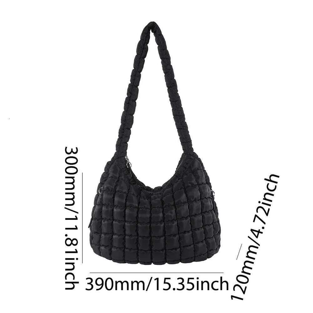Quilted Bubbles Shoulder Women Large Capacity Sling Puffer Padded Fashion Satchel Bag Casual Solis Color Crossbody Bags Bag