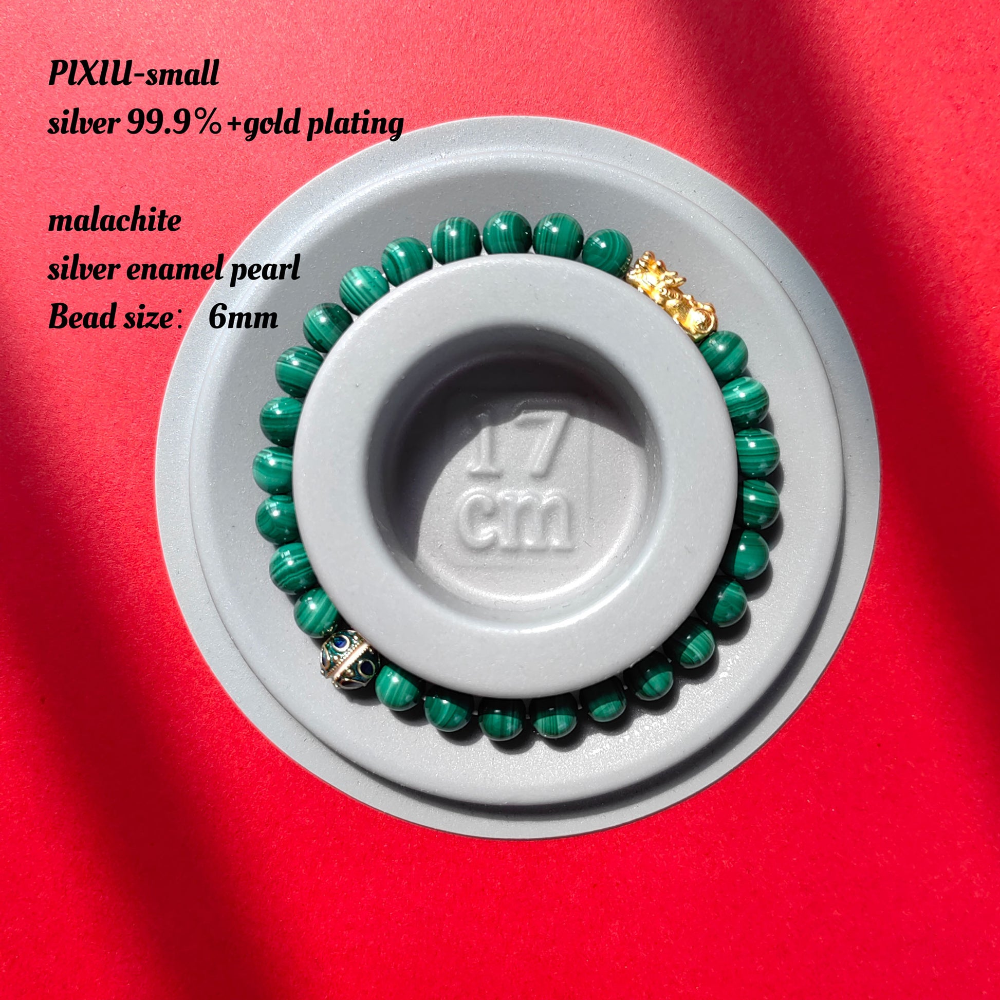 PI Xiu Good Luck Crystal Bracelet Amulet with Green Stone Details Handcrafted Jewelry Accessory