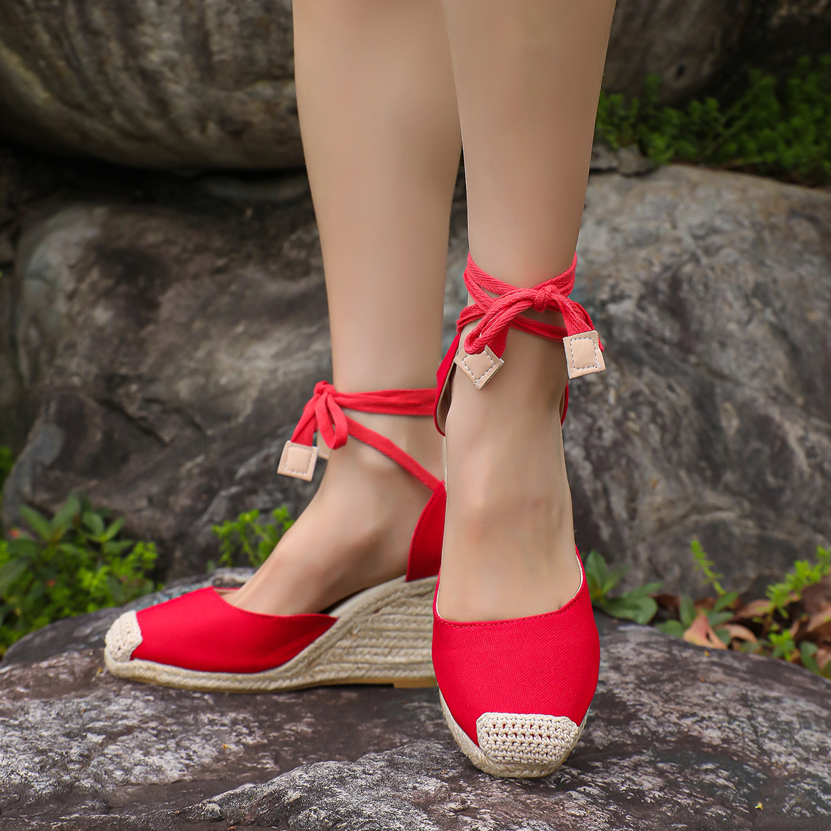 Wedges Shoes for Women Slip on Closed Toe Espadrille Platform Women Sandals 2025 Summer Shoes Platform Sandalias De Mujer Zapato Plus Size High Heel S