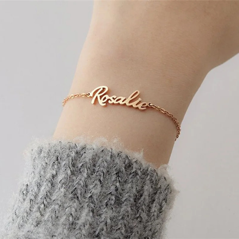 Personalized Name Bracelets For Women Stainless Steel Charms Bracelet Handmade Jewellery Custom Name Bracelet BFF Pulseras Mujer 250430