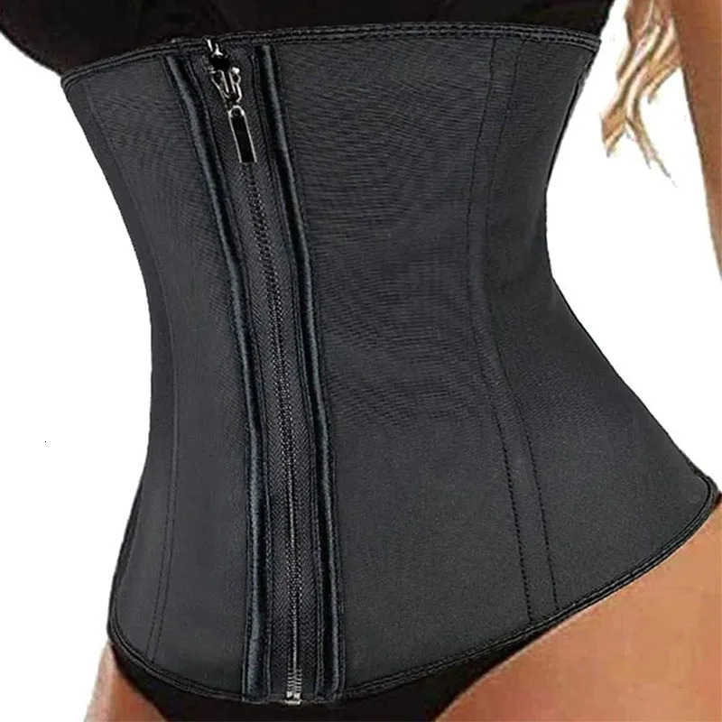 XXS3XL latex tight corset shaping waist trainer Cincher zipper underwear weight loss hourglass strap for women Plus 250430