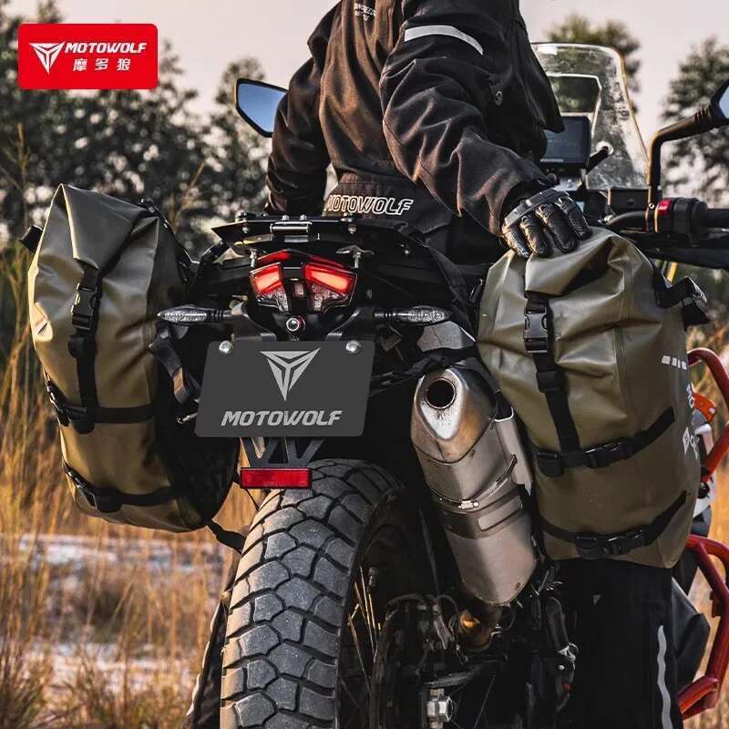 Wolf Motorcycle Rear Seat Modo Travel Long Distance Waterproof Riding Bag Multifunctional Rider Equipment Dual Side