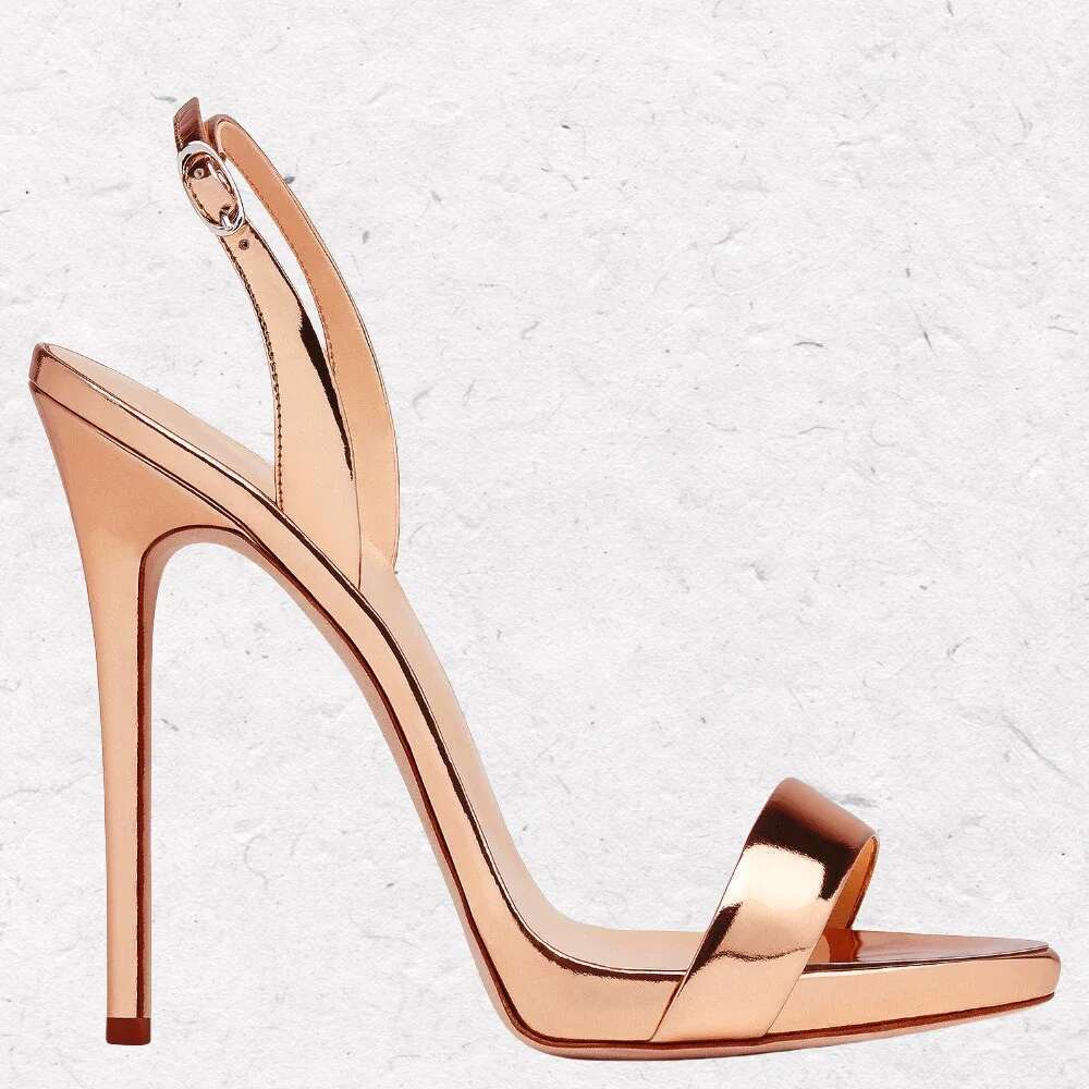 Summer Open Sandals Buckle Women Round Toe Fashionable High Dress Party Shoes Multifunctional Stiletto Heels