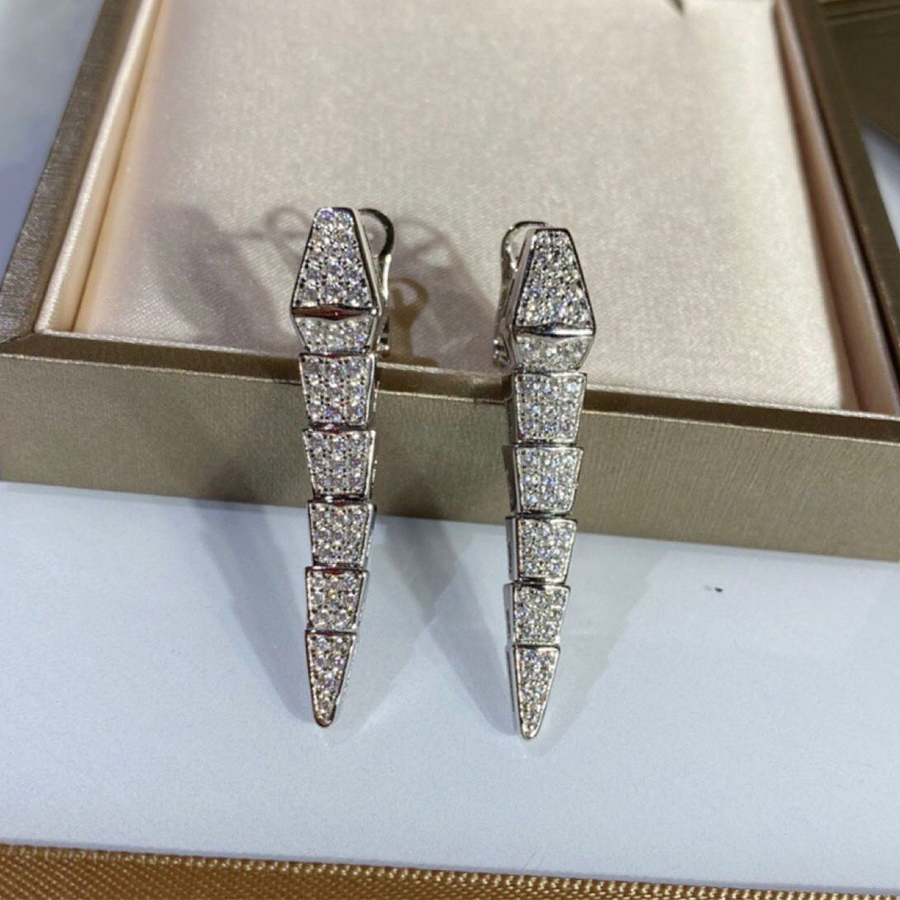 Hoop Earrings Designer Snake Charm Drop Earrings Simple Steel Alloy Jewelry for Women Daily and Party Accessories R250812