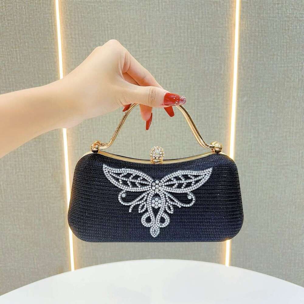 Dinner Bag New Evening Ladies Handheld Banquet Versatile Dress For Celebrities Water Diamond Small Fragrant Style Bag KQ
