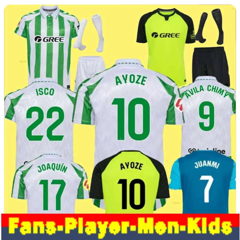 NEW 24 25 Real Betis Soccer Jerseys Home ISCO 2024 2025 JOHNNY PEZZELLA AVILA CHIMY Football Shirts AYOZE BAKAMBU Size S-4Xl Men Uniforms Kids Kits T-Shirt 95