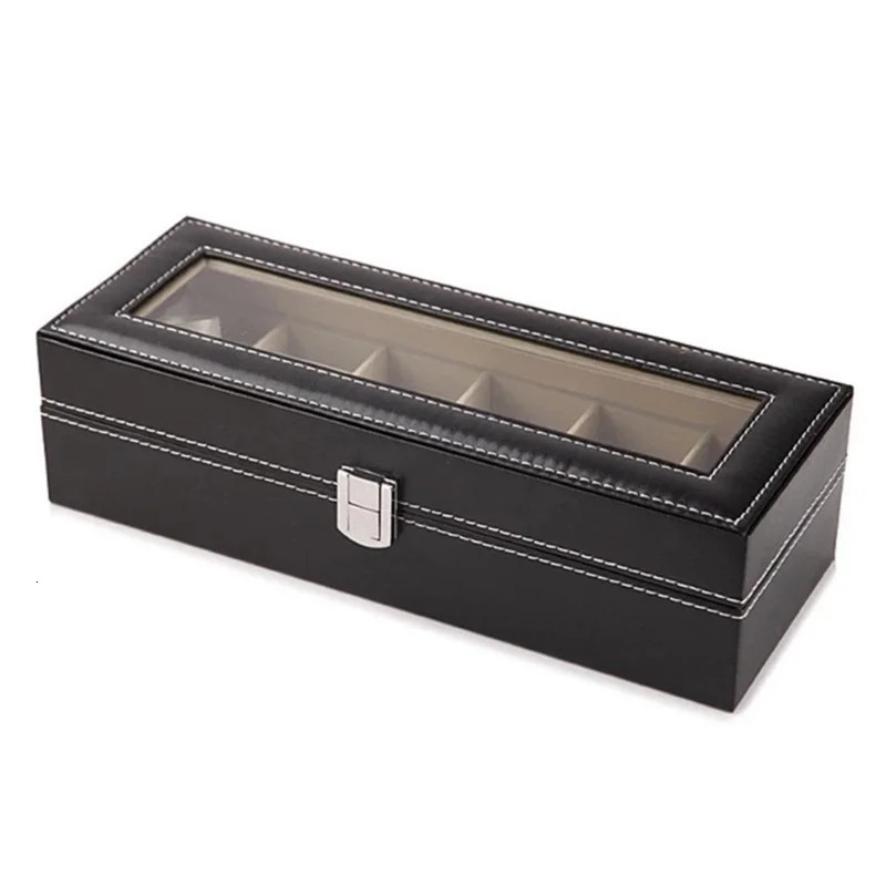 PU Leather Watch Box Organizer -2/3/6 Slot Watch Box Bracket Jewelry Display Storage Box Gift Idea for Quartz Watches 250430