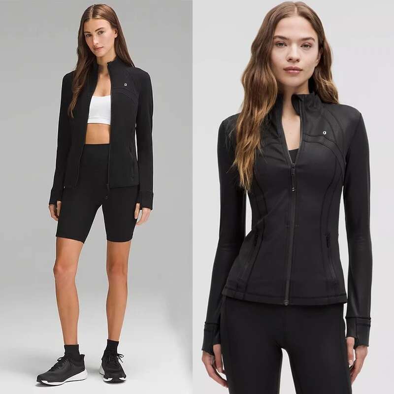 women's sports jacket, fitted sportswear, workout running yoga solid cardigan jacket