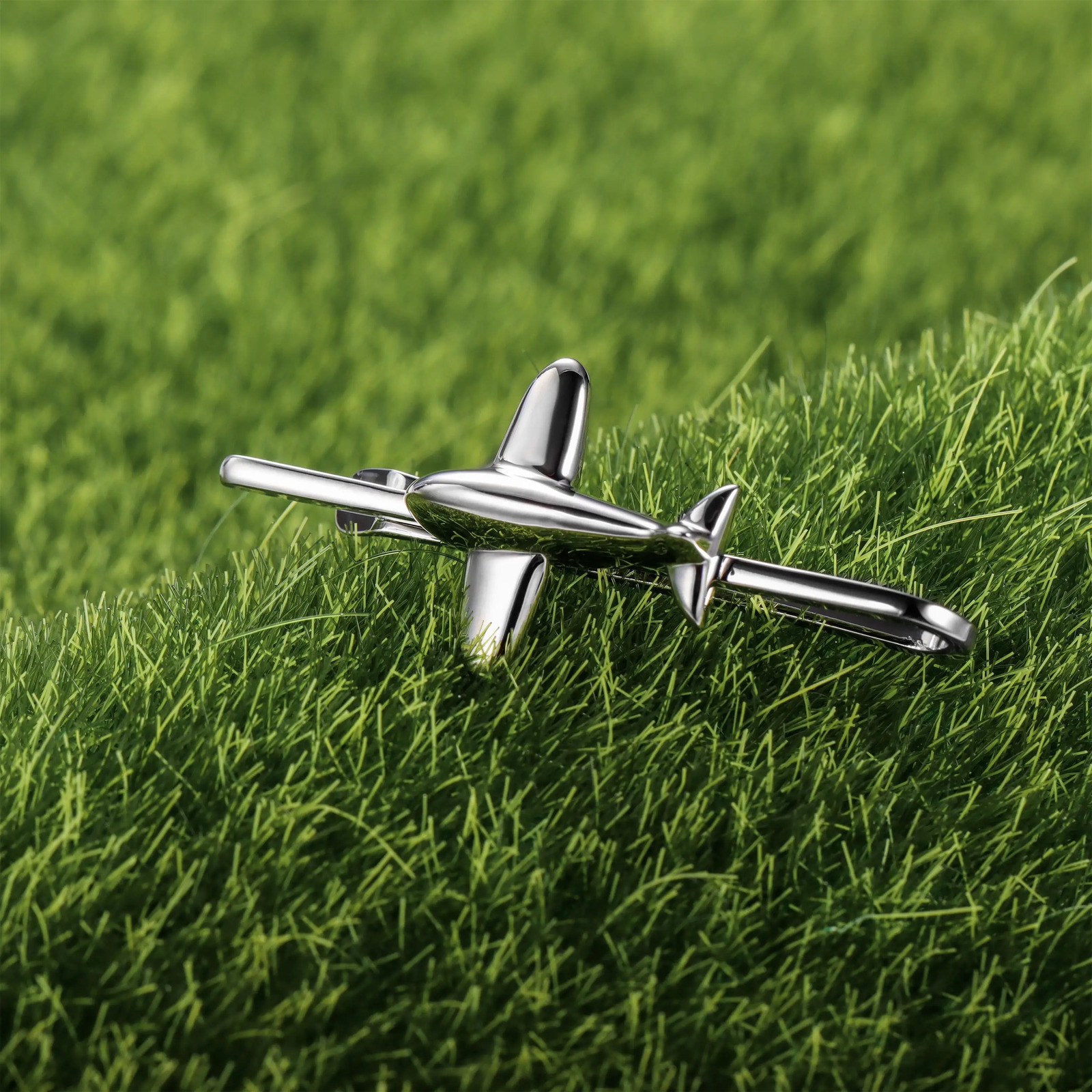 HAWSON fashion airplane tie clip for men mens imitation rhodium-plated funny tie clip tie rod mens wedding gift 250430