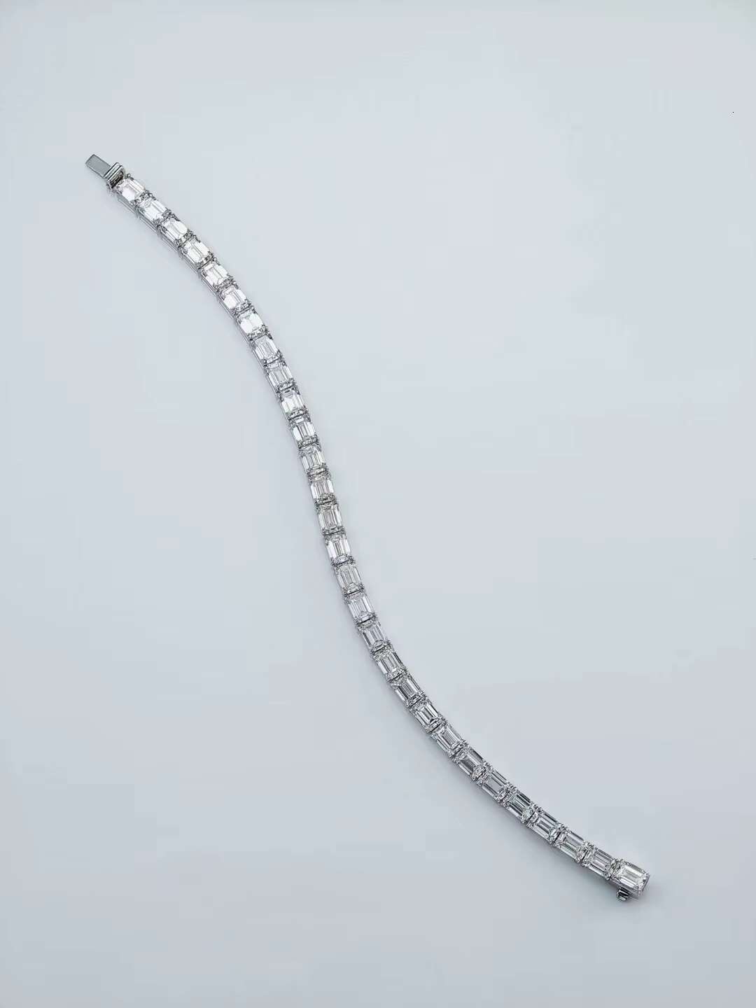 10k/14k/18k Gold IGI Certified Emerald Cut Lab Grown Diamond Tennis Bracelet Synthetic Diamond Bracelet Fine Jewelry