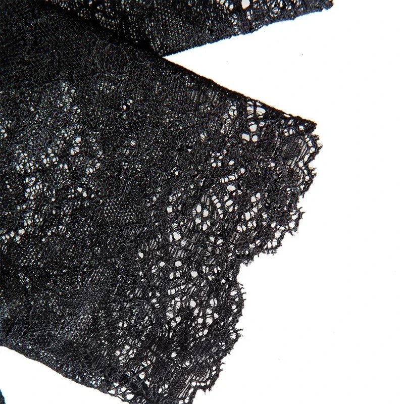 PUNK RAVE Lolita Party Sexy Mittens Women Gloves Gothic Black Female Lace Cosplay Fashion Accessories 1 Pair 250420