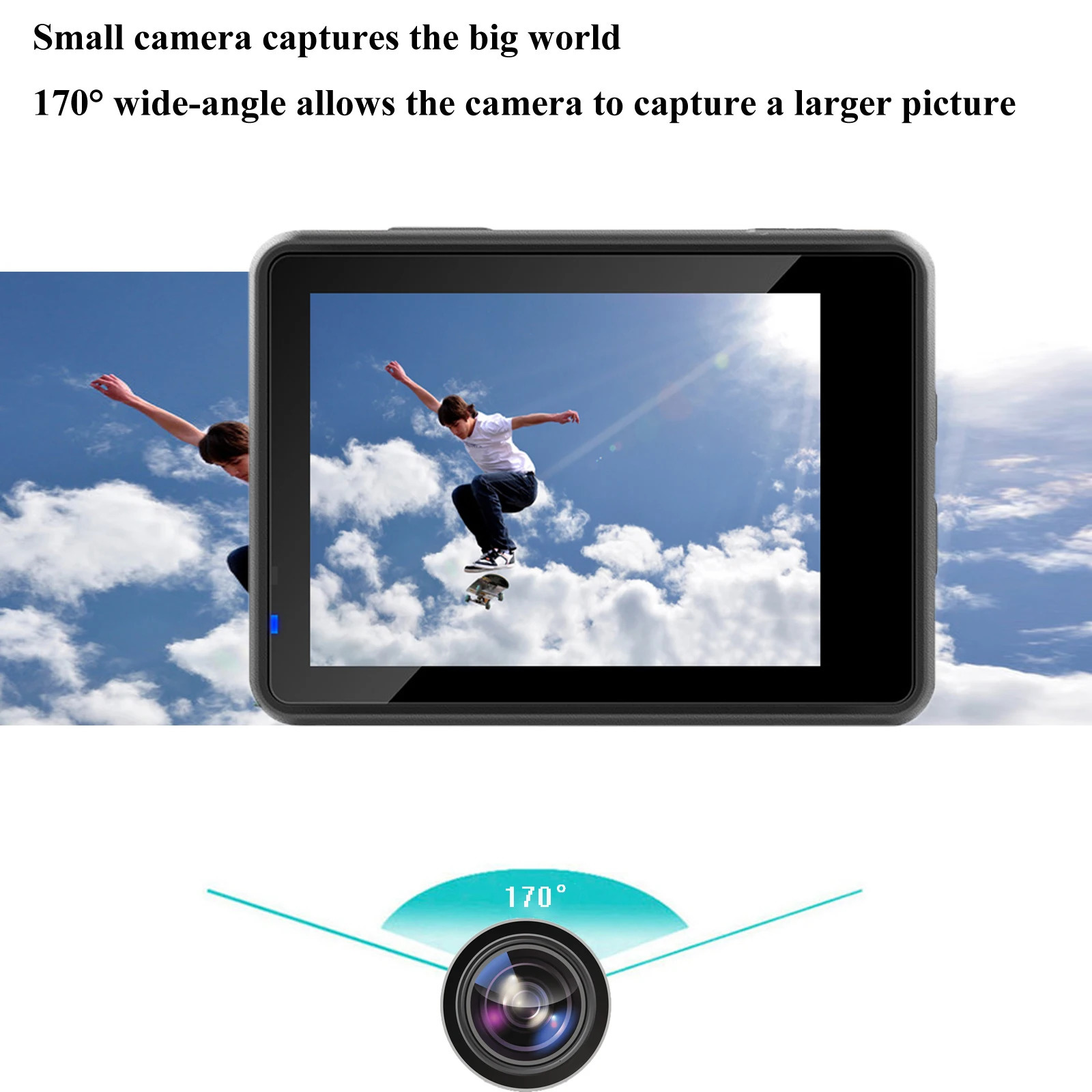 High definition 4k/30 fps 4k30fps action camera 2.0-inch screen WIFI remote viewfinder outdoor bicycle and diving mini DV camera 250425
