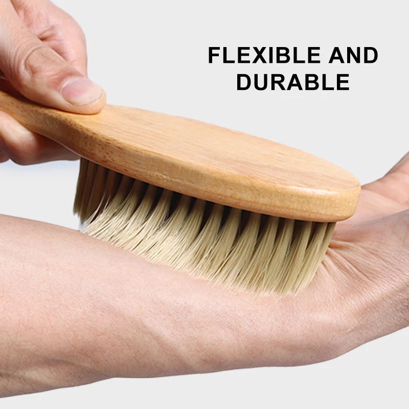 Shoe cleaning brush laundry brush rubber wood brush soft brush non damaging to shoes clothing household cleaning tools 250425