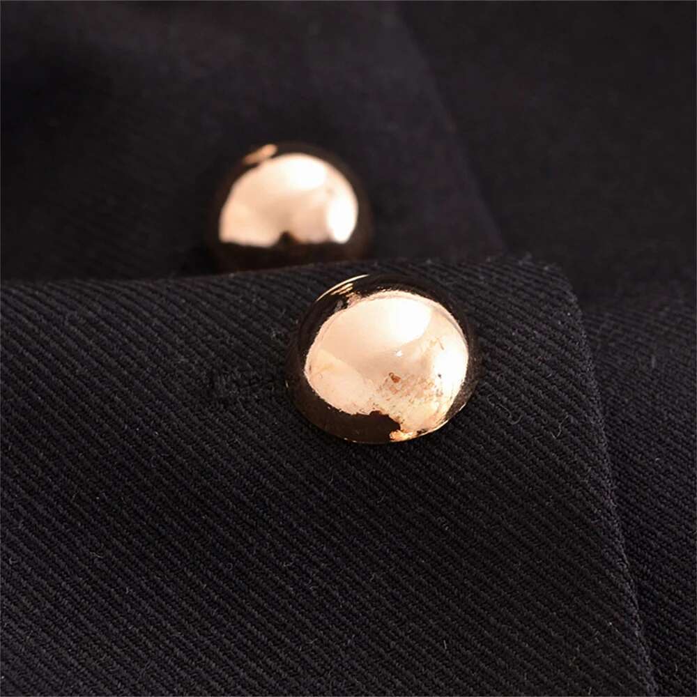 UNIZERA women's with retro lapel and jewelry effect buttons simple stand up collar style spring new jacket
