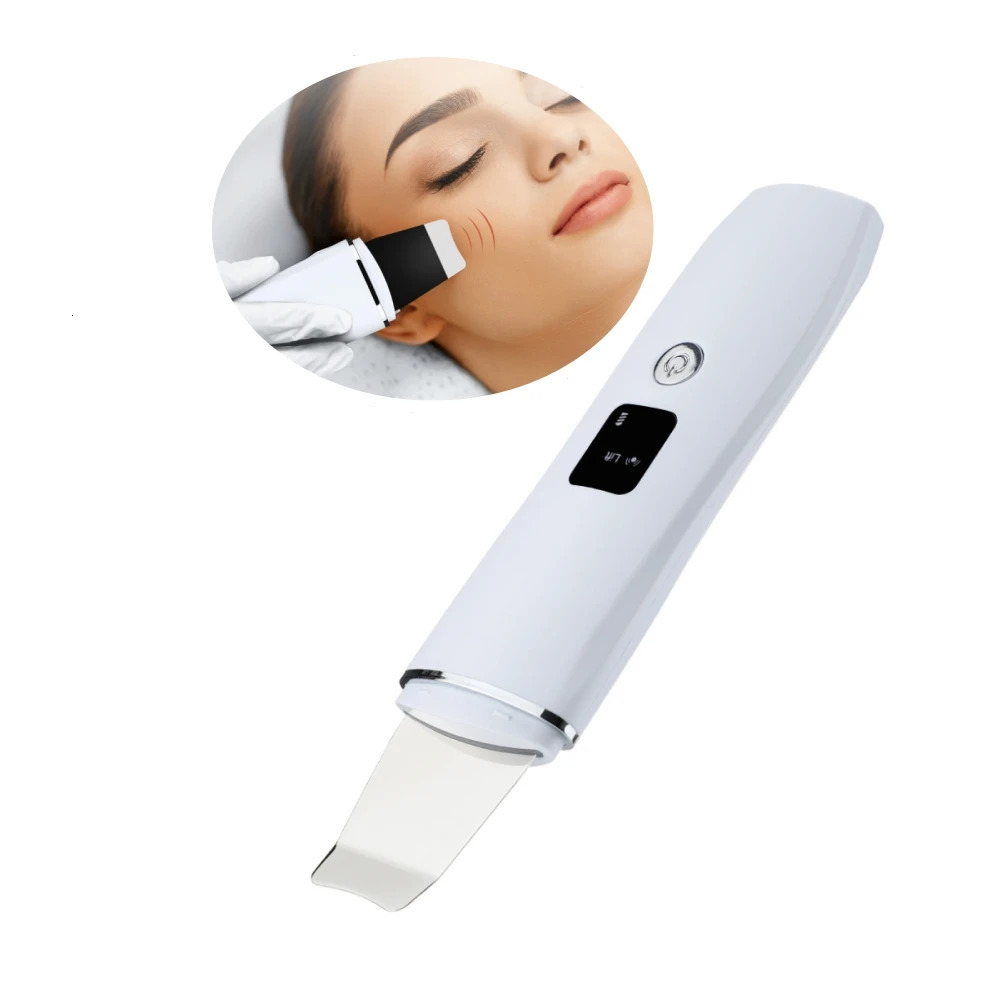 Skin Scrubber Ultrasonic Machine for Home Use Spatula for Blackhead Remover Shovel Peeling Pore Cleaner Face Lift Massage 250422