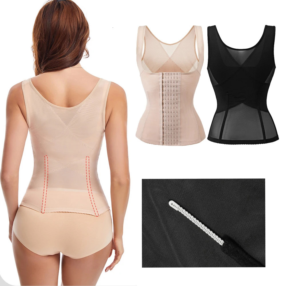 A shaping abdominal control top suitable for women high compression vest in size 250430