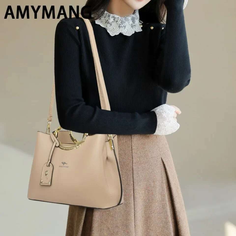 3 Layer Large Capacity Tote Women Bags Designer Shoulder Bag High Quality Soft Leather Purses And Handbags