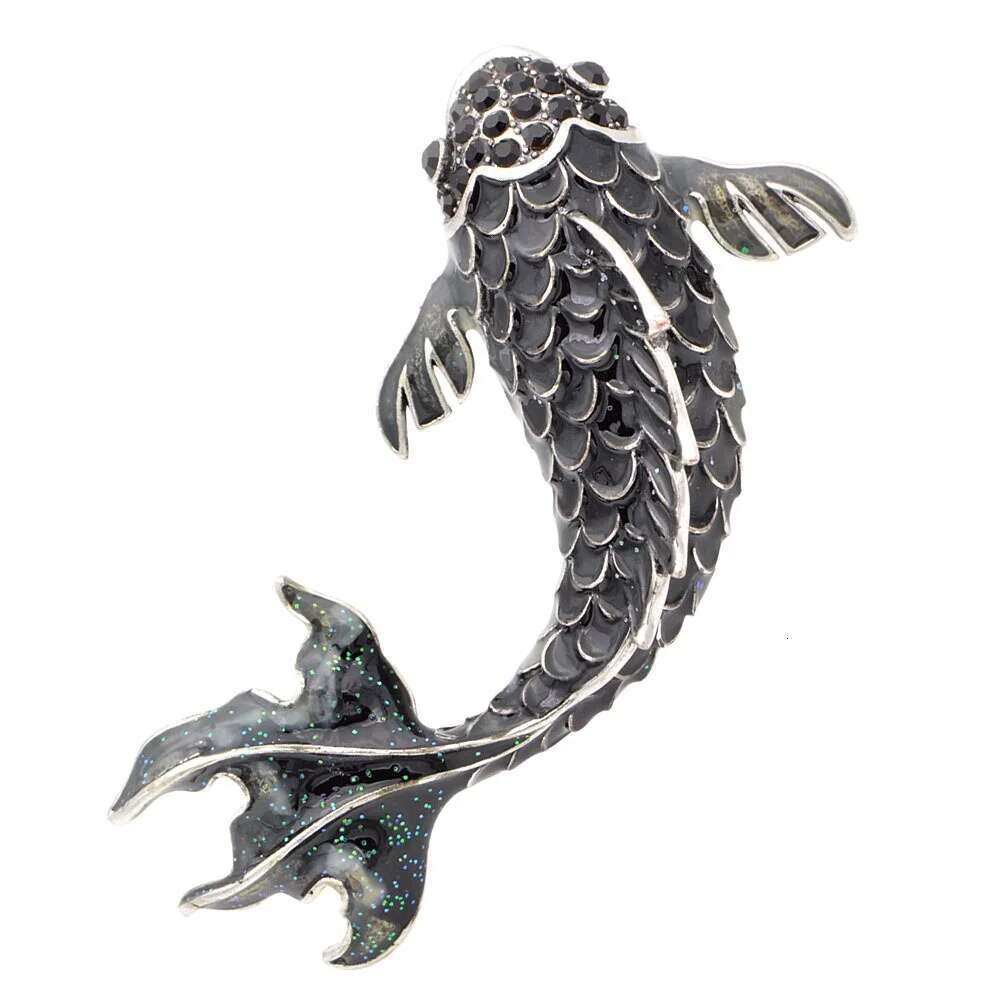 Cute Fish Enamel Brooches For Women Men Large Carp Pins Koi Animal Pin Fashion Girls Jewelry Coat Brooch Accessories Gift
