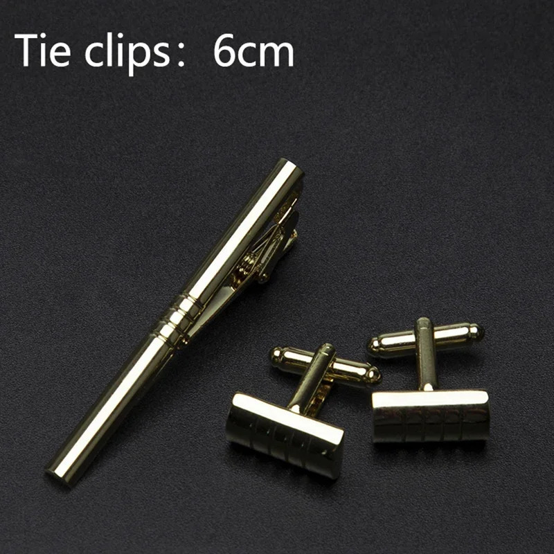Mens Classic Tie Clips Cufflinks Set Tie Pin Accessories Shirts Cuff Tie Clips Fashion Cufflink for Men Gifts Jewelry 250430