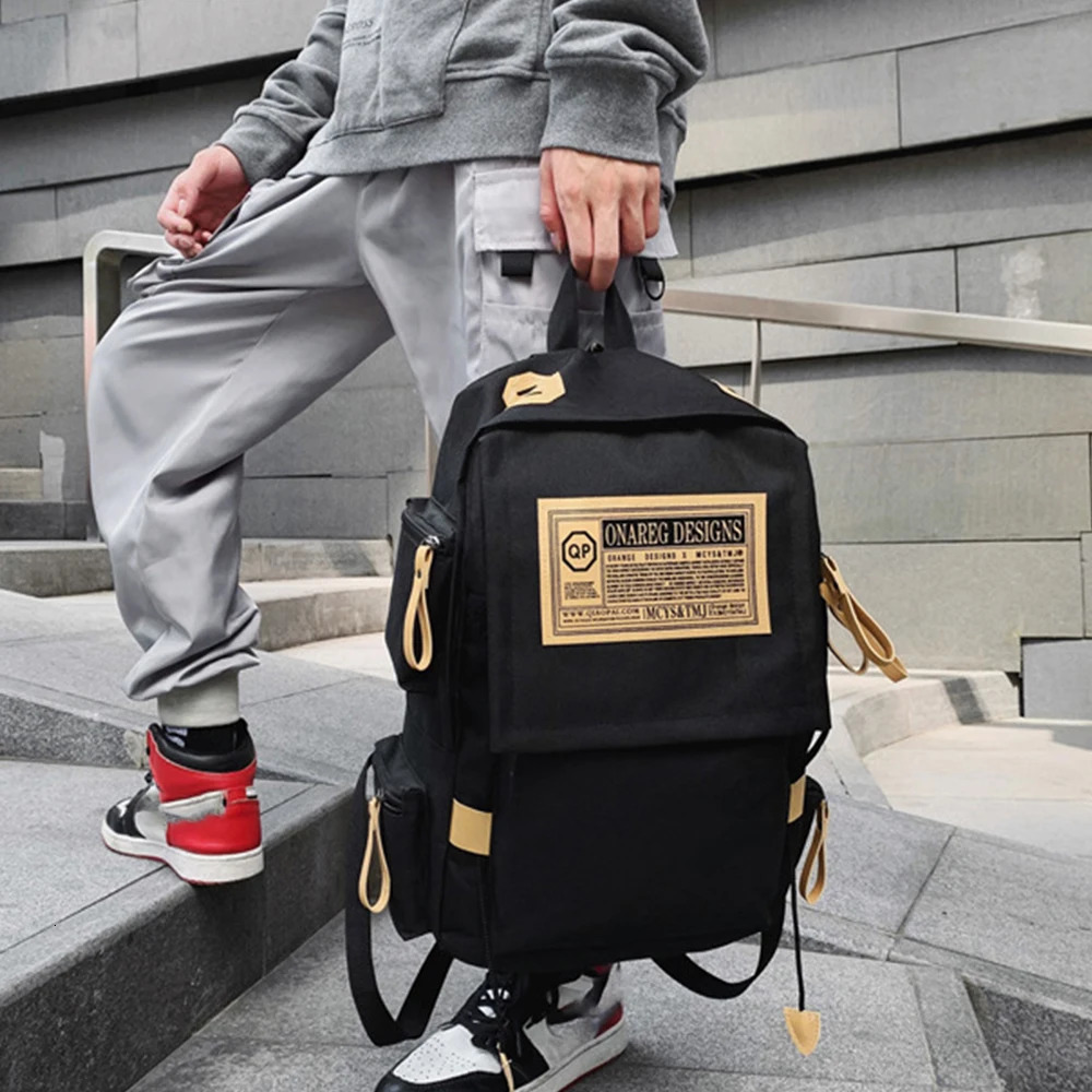 Backpack mens simple large capacity travel computer bag womens teenage high school student backpack for communication MW 250427
