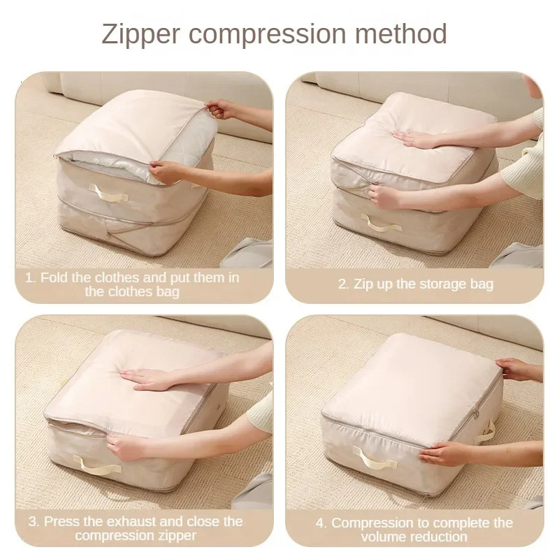 Large compression bags blankets wardrobes cabinets organizers storage bags space saving self compression organizers 250430