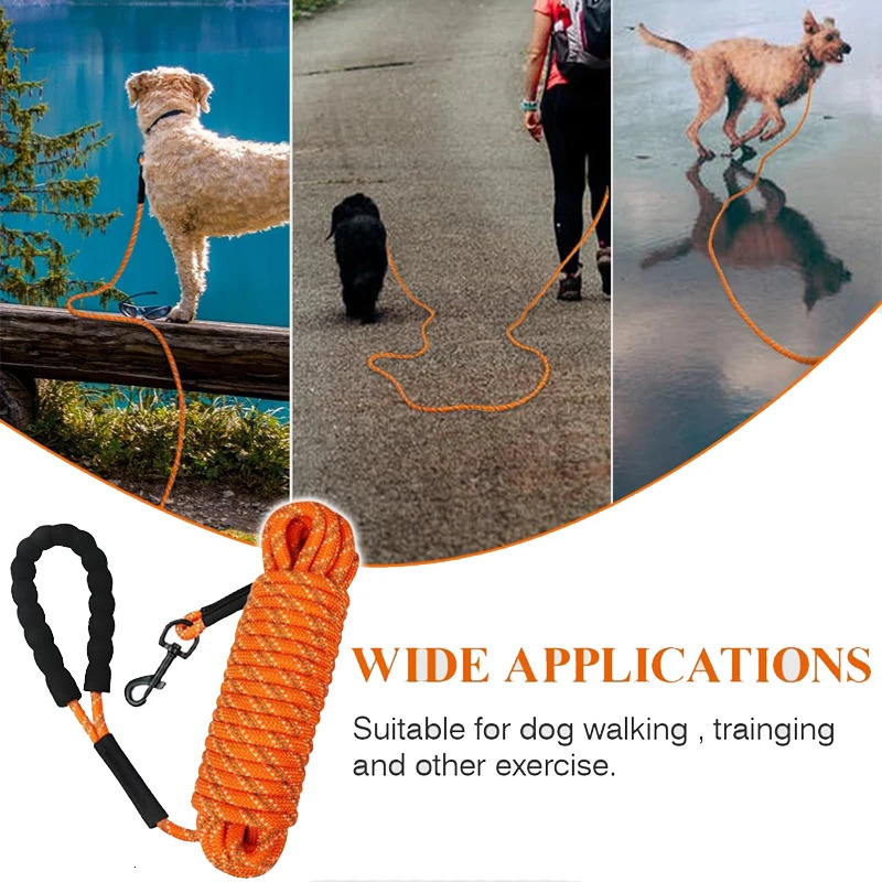 2/3/10/15/20m Dog Strap Long Pet Reflective Strap Suitable for Small Medium Large Dogs Outdoor Puppy Cat Training Walking Rope 250427