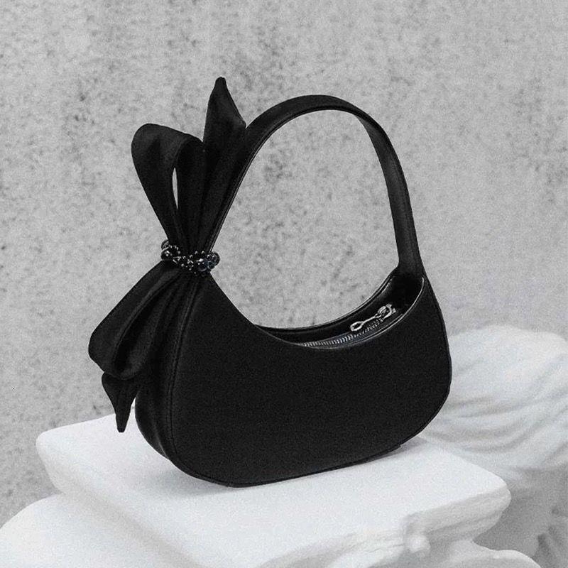 designer bag Bag for women 2025 new niche design bow crescent premium texture handbag crossbody bag versatile Handbag