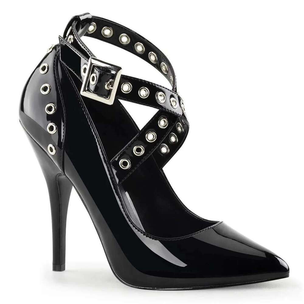 Fashion Colorblock Hollow High Heels Pointed Lace up Sandals Round Toe Thick Soled Sexy Party Dance Shoes Women