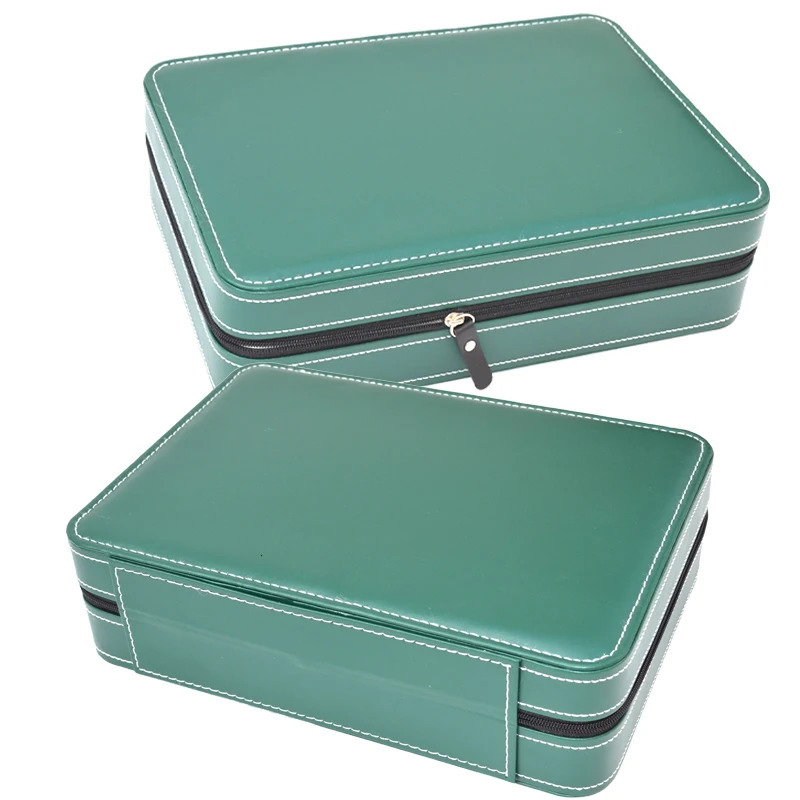 Travel Dustproof Embedded Watch Box Zipper Portable PU Leather Storage Box Watch Display Box for Travel and Gifts 250430