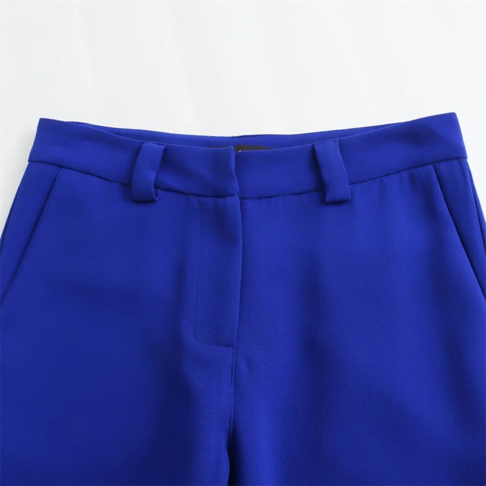 Spring Womens Fashion Slimming Dress Collar Set Coat High Waist Straight Leg Pants Casual 250530