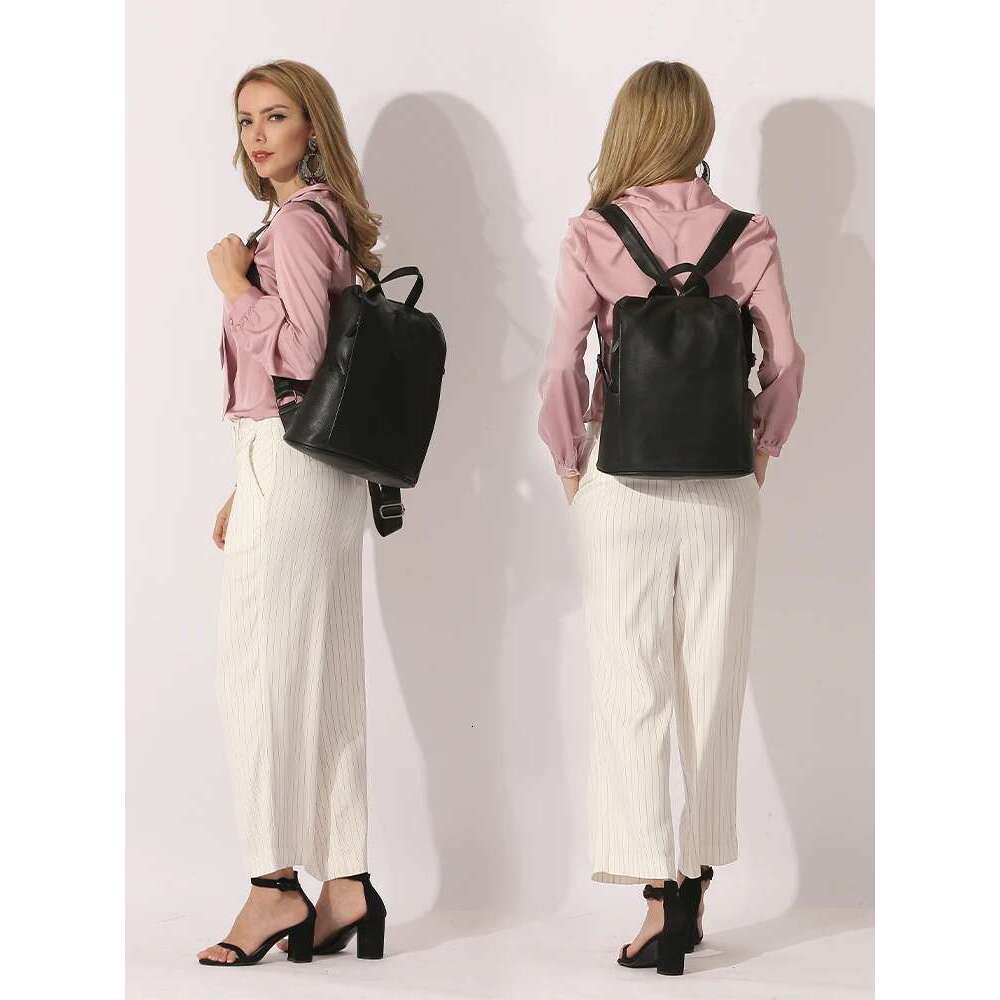 Zency Anti-Theft Women Backpack 100% Genuine Leather White Travel Bag Big Schoolbag For Girls Fashion Female Knapsack Laptop