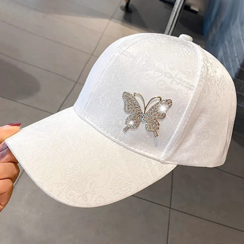 Diamond Butterfly Baseball Hat Womens Spring/Summer Paradigm Sun Hat Lace Pattern Baseball Hat 250430