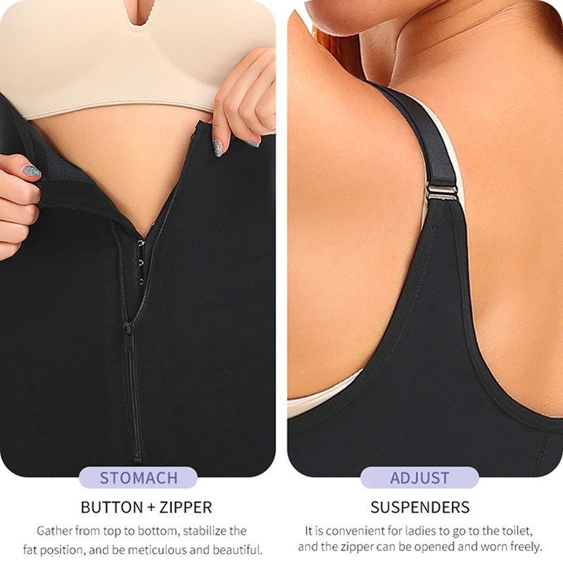Bdoy Shapers Womens High Waist Weight Loss Abdominal Compression Clothing Full Set Tight Clothes without Pads Fajas 250430
