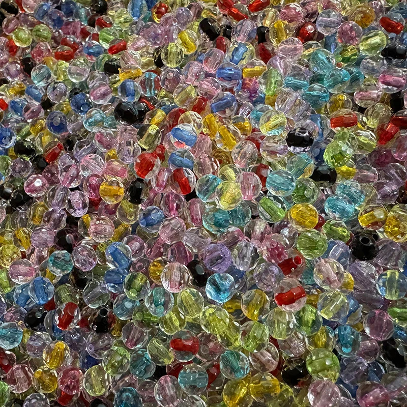 Latest wholesale 6mm 4000pcs/bag transparent core colored beads used for fashion jewelry/DIY handmade bead bag 250428