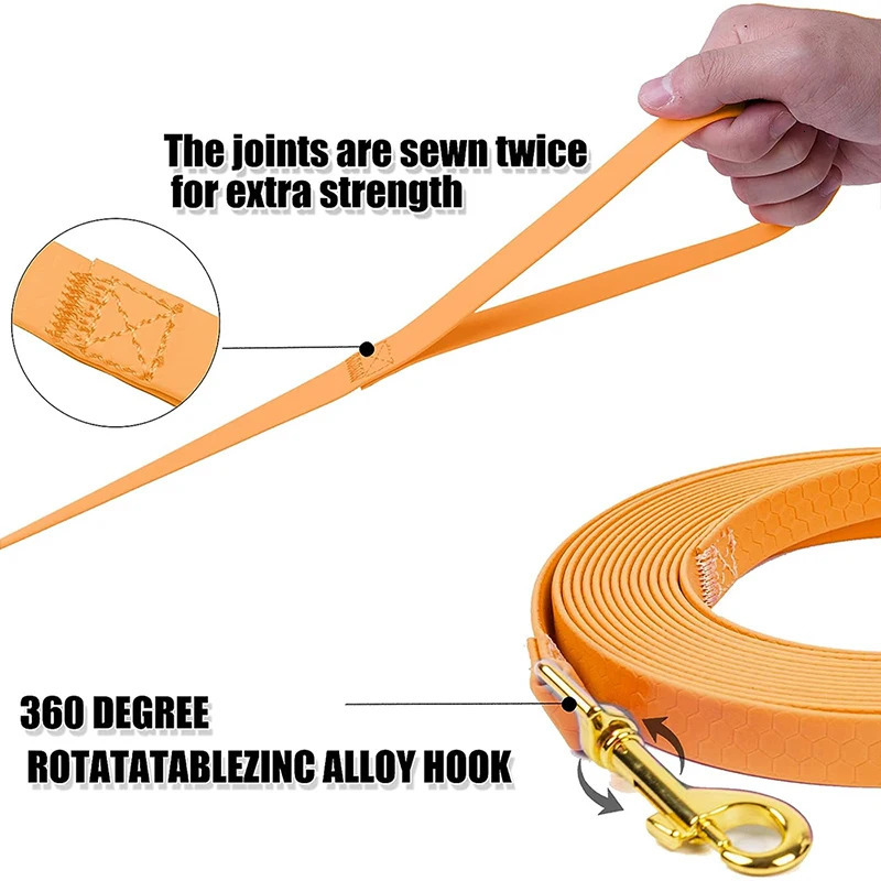 Dog leash long PVC strap 6M 9M 12M 15M walking training waterproof easy to clean suitable for large medium and small dogs 250427