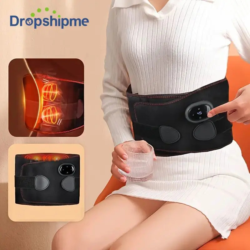 1 Pc Waist Massager Electric Lumbar Heating Belt Multi-gear Adjustment Portable Heat Massage Waist Brace Waist Support Belt 250424