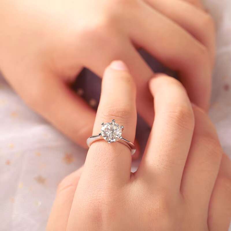 Drop Shipping Eternity Band 925 Sterling Silver 3ct 9mm VVS Moissanite Women Wedding Engagement Ring