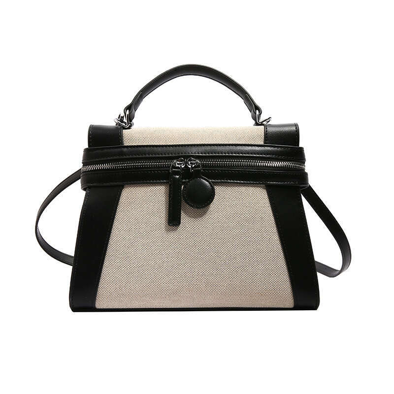 Advanced texture fashionable contrasting color shoulder for women new casual large capacity convenient hand-held diagonal cross bag