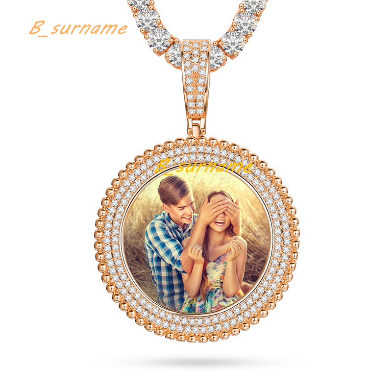 New Arrival 18K Gold Plated Picture Pendant Hip Hop Jewelry Iced Out Zircon Diamond Custom Necklace Pendant