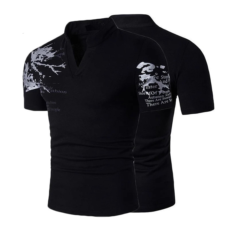 short sleeved T-shirt 2/1Pcs mens casual polo shirt summer fitness Ultralight top sports shirt V-neck T-shirt printed zipper 250428